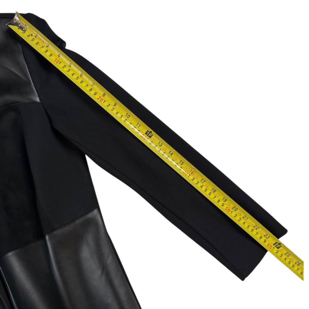 Calvin Klein NWOT Office Edgy Chic Long Sleeve Topper Jacket Suede Leather S - Picture 8 of 11